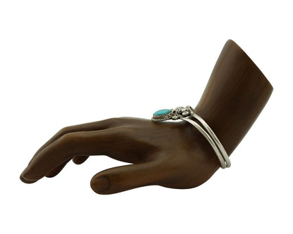 Navajo Bracelet 925 Silver Kingman Turquoise Artist Native American C.80's