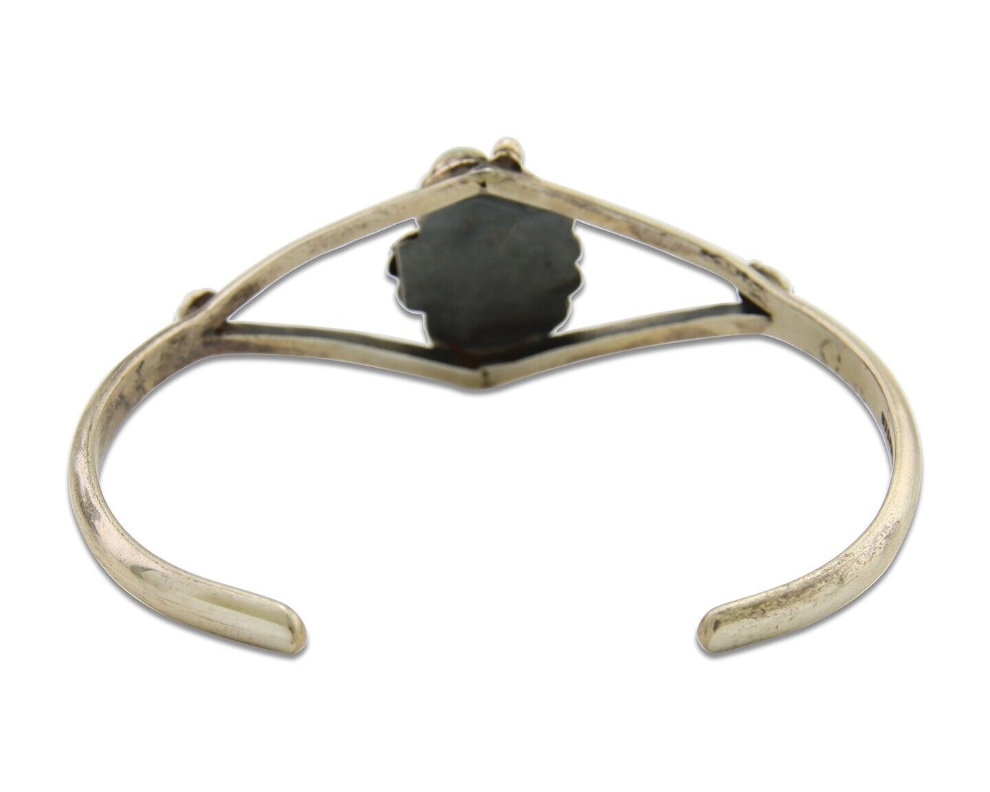 Navajo Bracelet 925 Silver Cuff Turquoise Handmade Native Artist C.80's