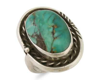 Navajo Handmade Ring 925 Silver Turquoise Native American Artist C.80's