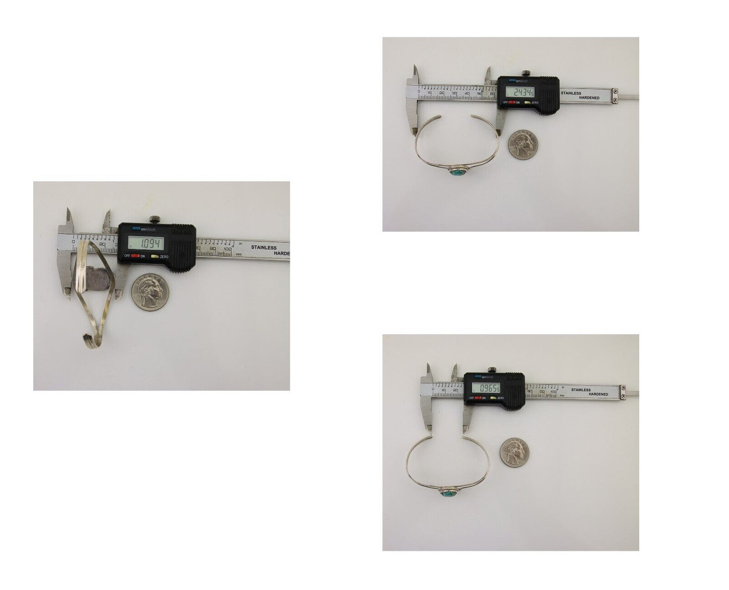 Navajo Hand Stamped Cuff Bracelet Turquoise 925 Silver Native American Artist