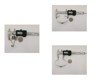 Navajo Hand Stamped Cuff Bracelet Turquoise 925 Silver Native American Artist