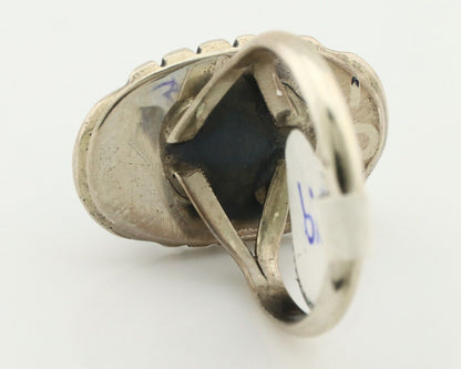 Navajo Ring 925 Silver Arizona Turquoise Native American Artist C.80's