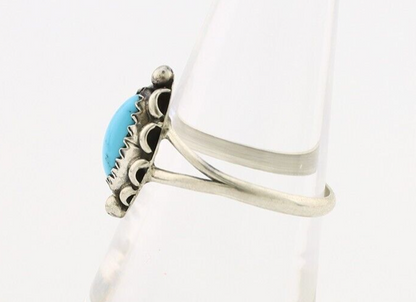 Navajo Ring 925 Silver Turquoise Artist Signed SkyStone Creations C.80's