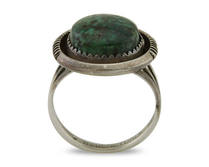 Navajo Ring 925 Silver Turquoise Artist Siged William Denetdale C.80's