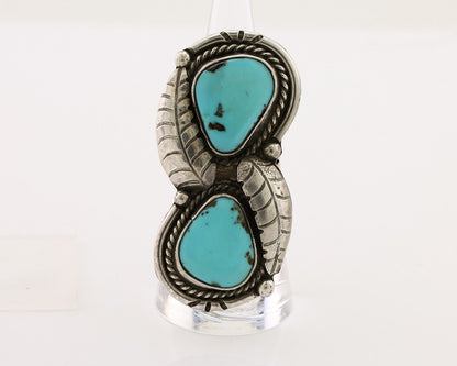 Navajo Handmade Ring 925 Silver Natural Tuquoise Native American Artist C.80's