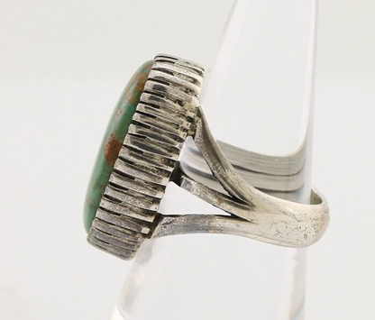 Navajo Handmade Ring 925 Silver Turquoise Signed Native American C.80's