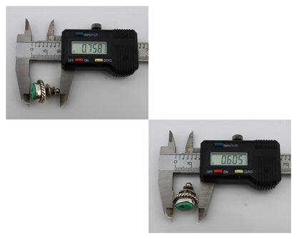 Navajo Tie Tack 925 Silver Natural Mined Turquoise Native American Artist C.80's