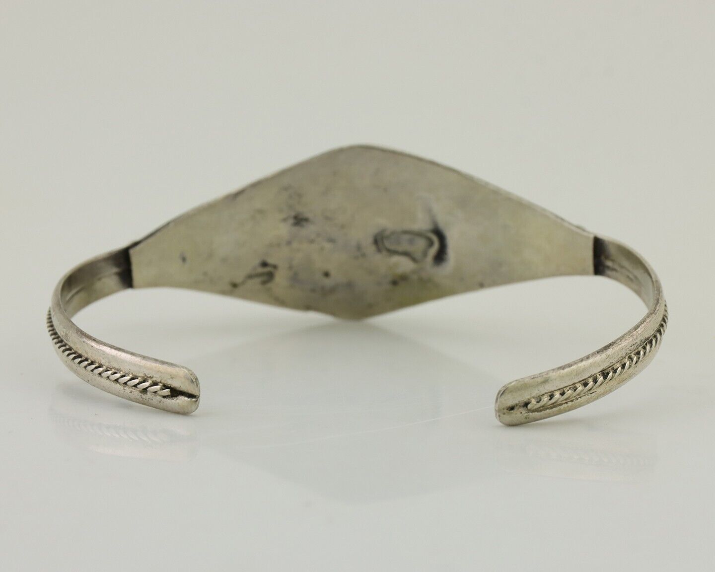 Navajo Bracelet 925 Silver Kingman Turquoise Native American Artist C.80's