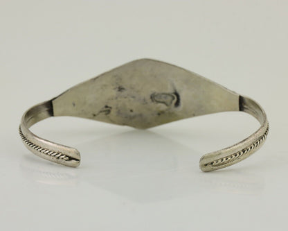 Navajo Bracelet 925 Silver Kingman Turquoise Native American Artist C.80's
