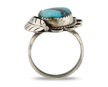 Navajo Handmade Ring 925 Silver Turquoise Native American Artist C.80's