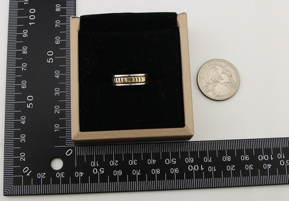 Navajo Handmade Ring 925 Silver & Gold Artist Signed E C.80's