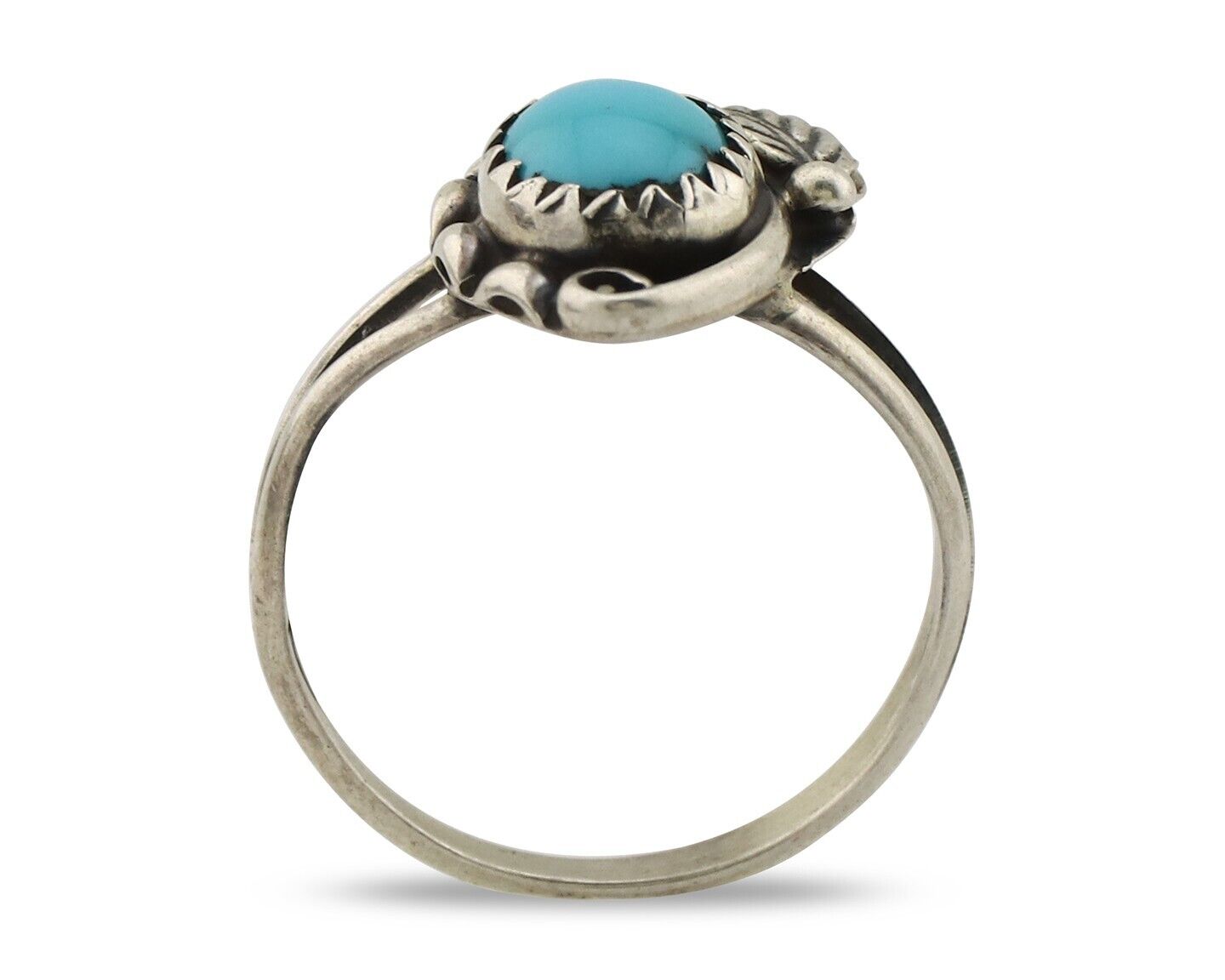 Navajo Ring 925 Silver Turquoise Artist Signed SkyStone Creations C.80's