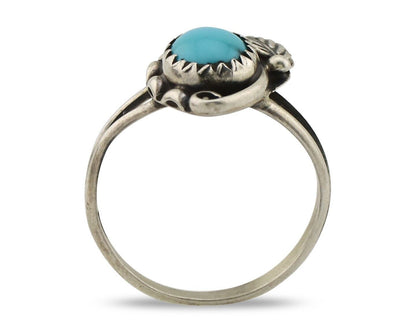 Navajo Ring 925 Silver Turquoise Artist Signed SkyStone Creations C.80's
