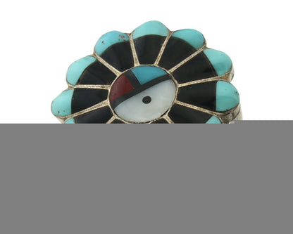 Vintage Zuni Ring 925 Sterling Silver Natural Gemstone Size 6.5