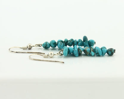 Navajo Earrings Sterling Silver Turquoise Dangle Vintage Authentic