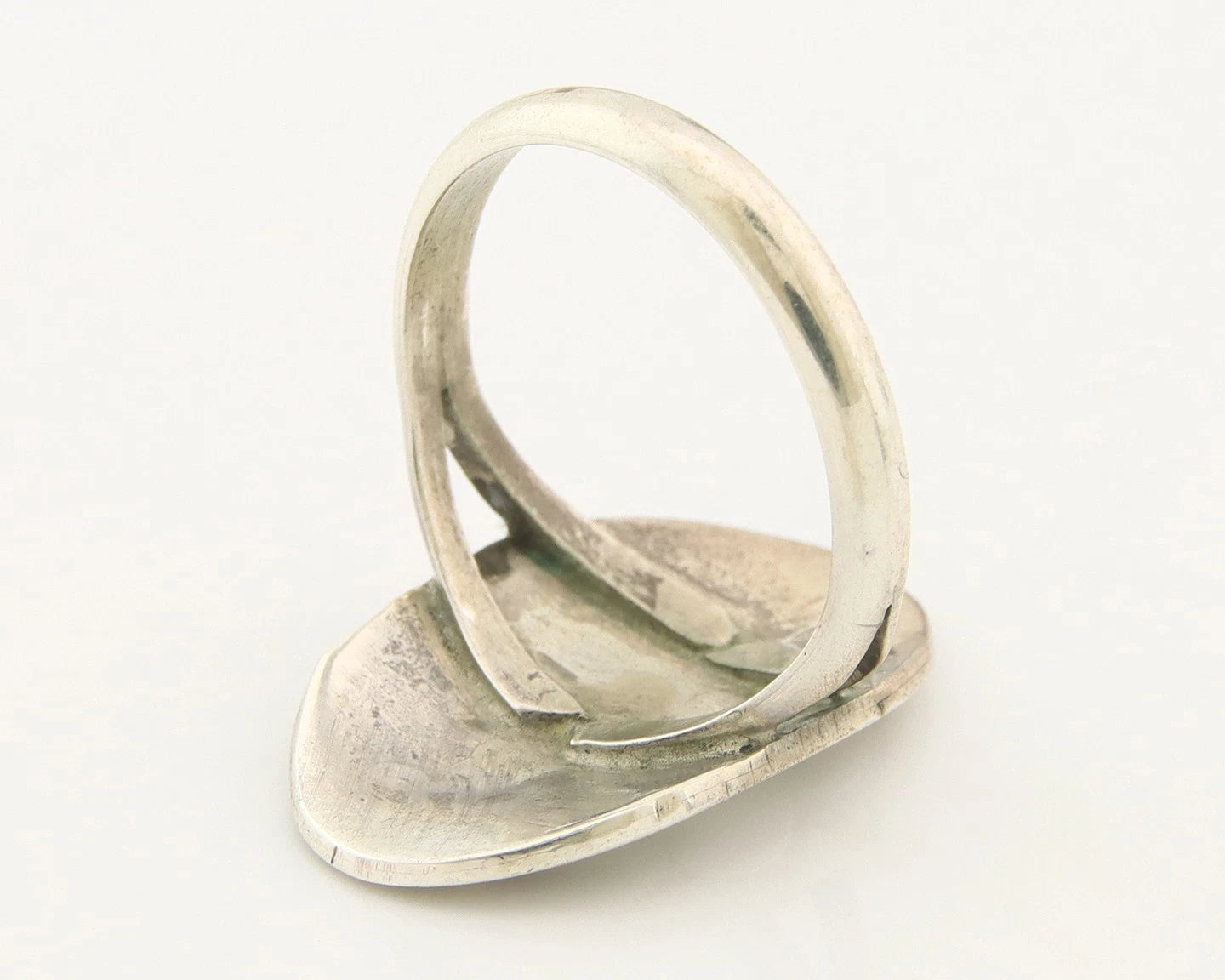 Navajo Bagger Paw Ring Sterling Silver Natural Gemstone Vintage Size 5.75