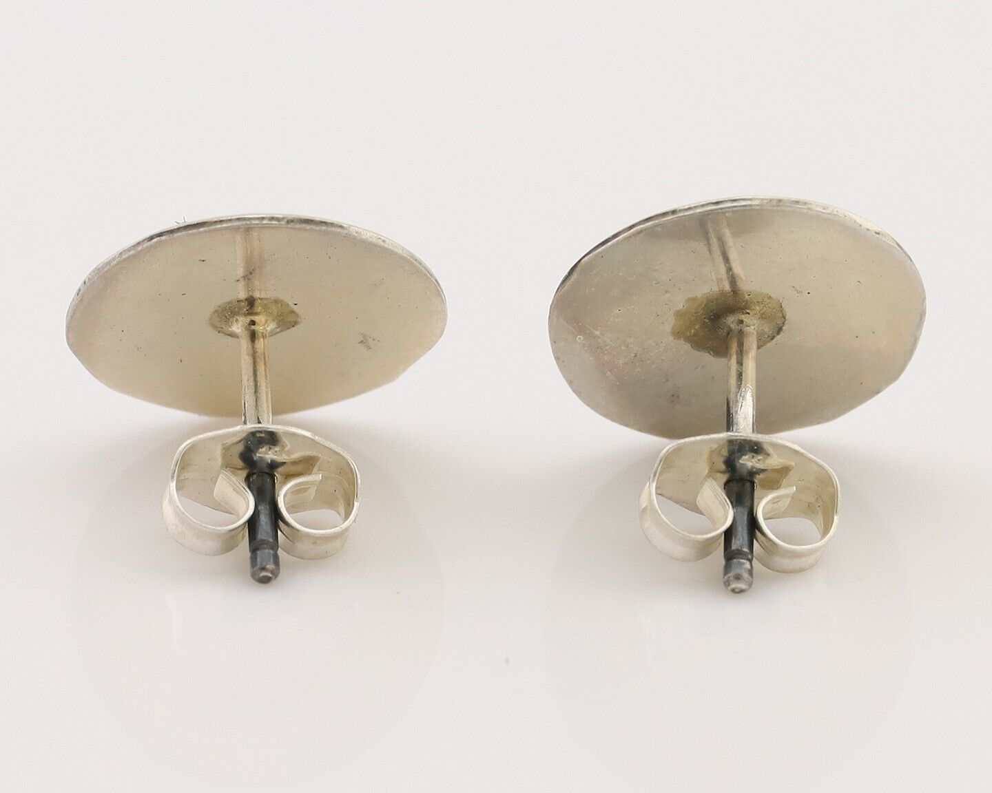 Navajo Handmade Earrings 925 Silver Natural Turquoise Native Artist C.80's