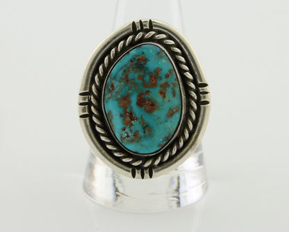 Navajo Handmade Ring 925 Silver Nevada Turquoise Native Artist C.80's