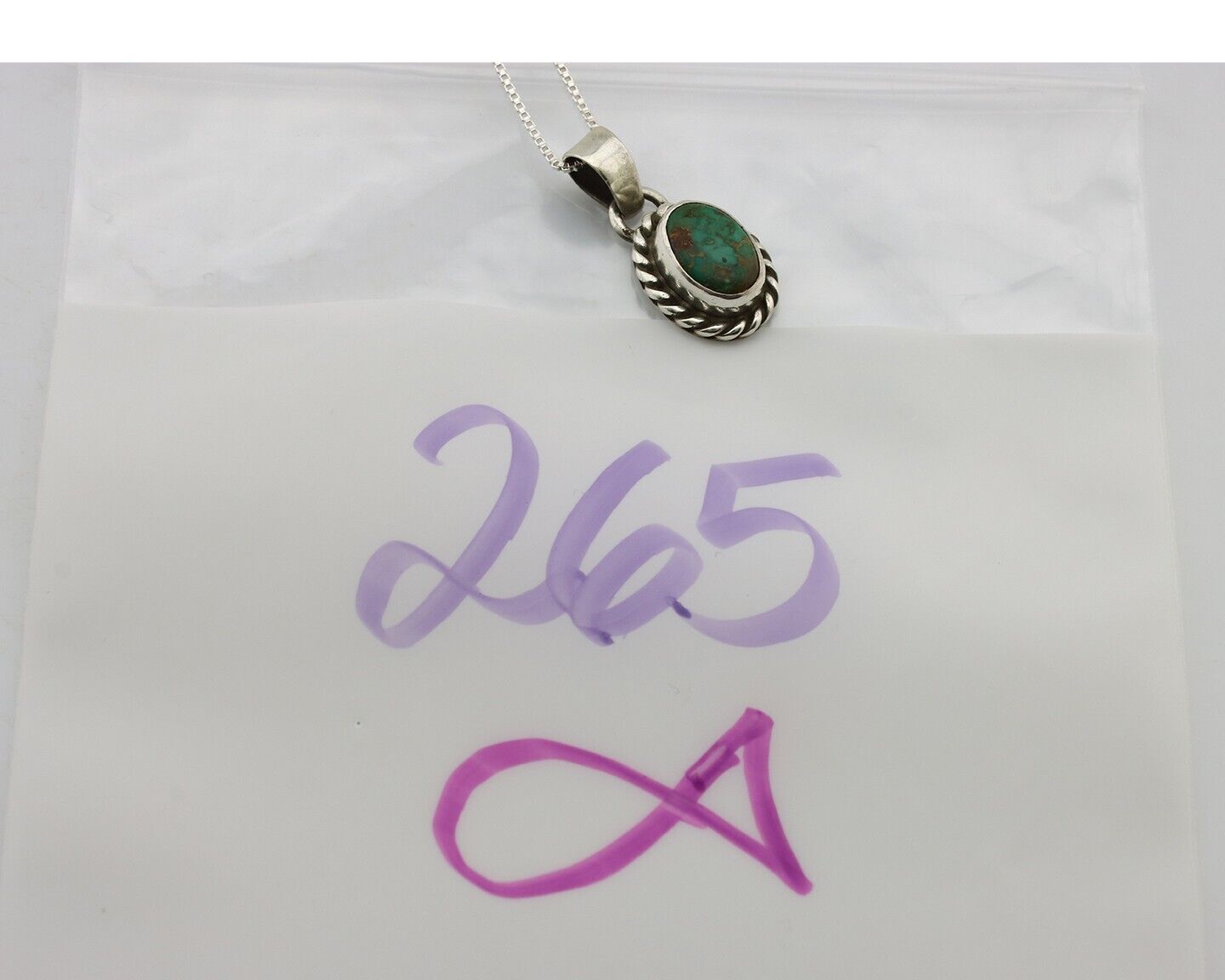 Navajo Necklace 925 Silver Natural Kingman Turquoise Native Artist C.2008