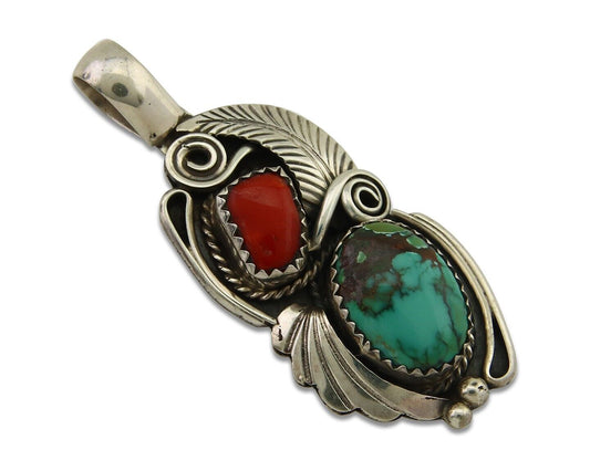 Navajo Necklace 925 Silver Spiderweb Turquoise Artist Signed Justin Morris C80s