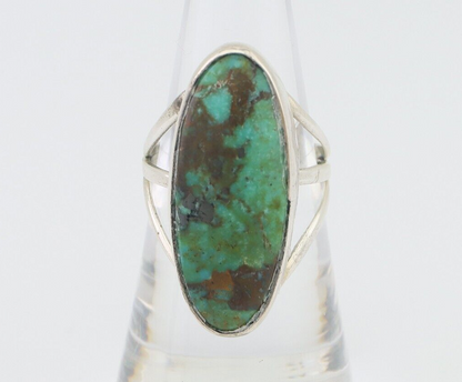 Navajo Ring 925 Silver Natural Blue Gem Turquoise Native American Artist C.80's