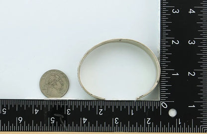 Navajo Cuff Bracelet 925 Sterling Silver Vintage Heavy Hand Stamped