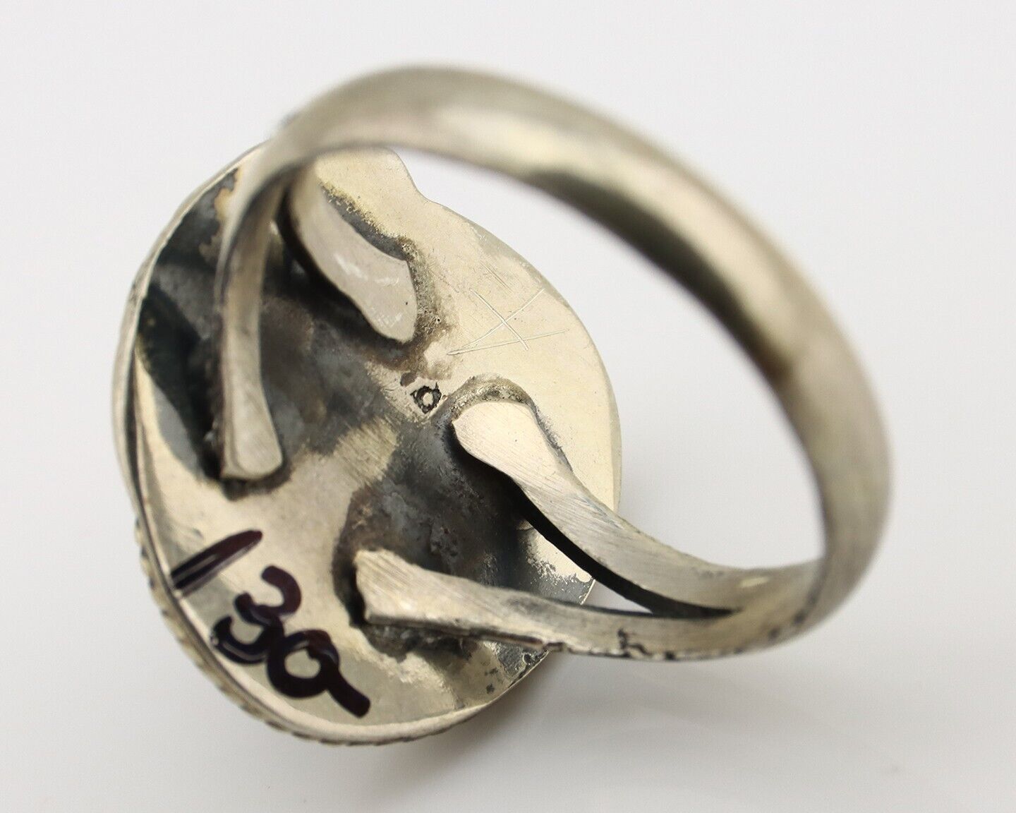 Navajo Handmade Ring 925 Silver Natural High Grade Fire Opal Native Artist C.80s