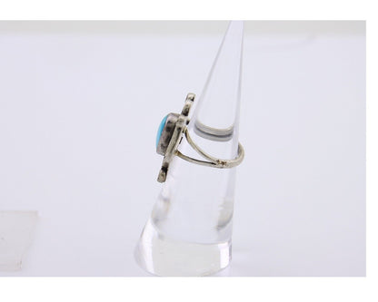 Navajo Handmade Ring 925 Silver Natural Arizona Turquoise Artist C.80's