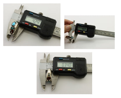 Navajo Ring 925 Silver Turquoise & Coral Natural American Artist C.80's