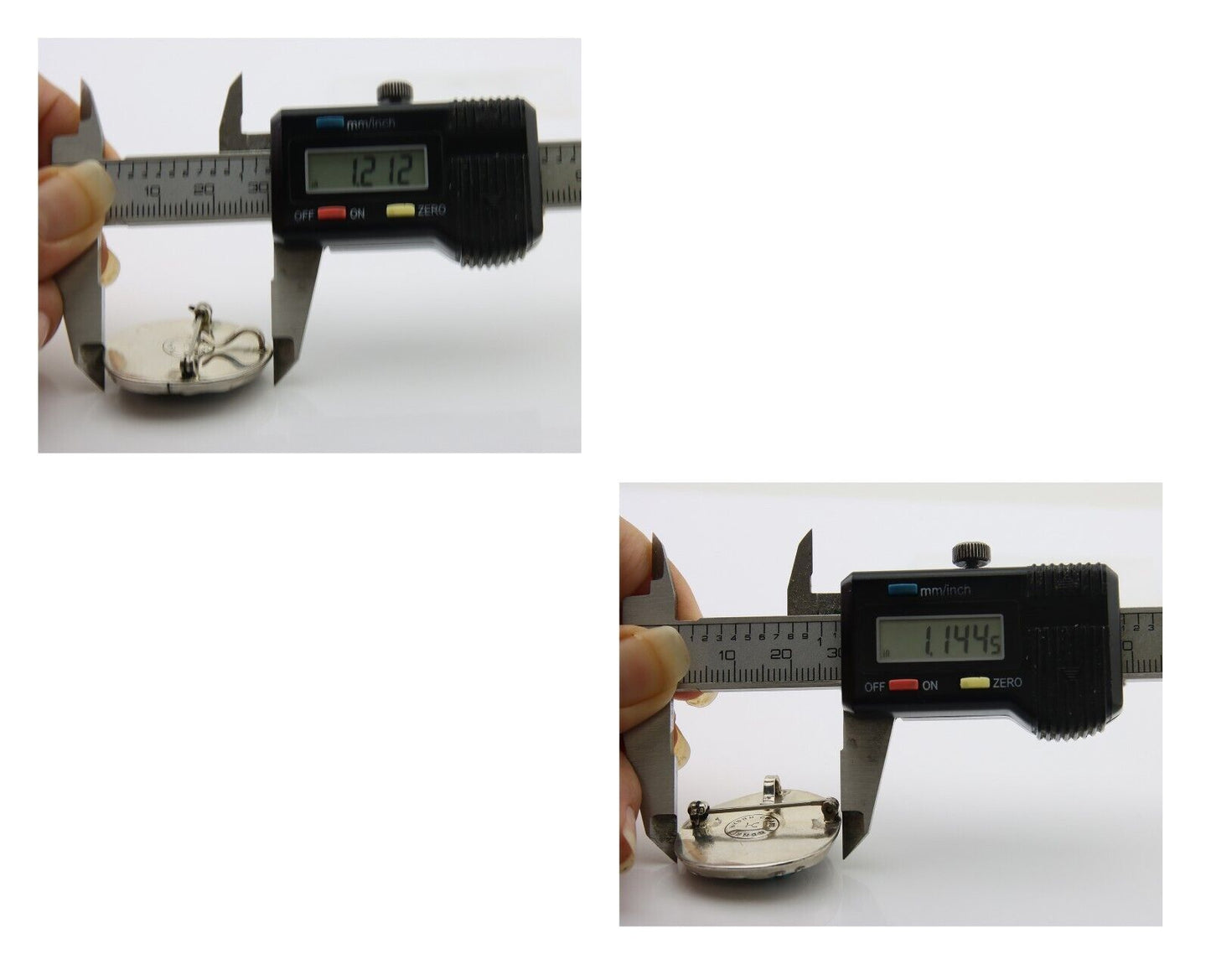 Navajo Pin 925 Silver Sea Foam Turquoise Artist Signed Hyson Craig C.80's