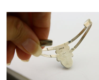 Navajo Cuff Bracelet 925 Silver Turquoise Cuff Native American Artist C.80's