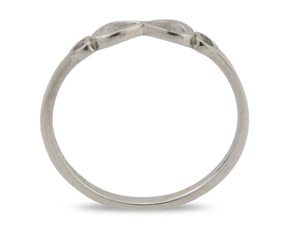 Infinity Heart Promise Ring 925 Solid Silver Size 7.25