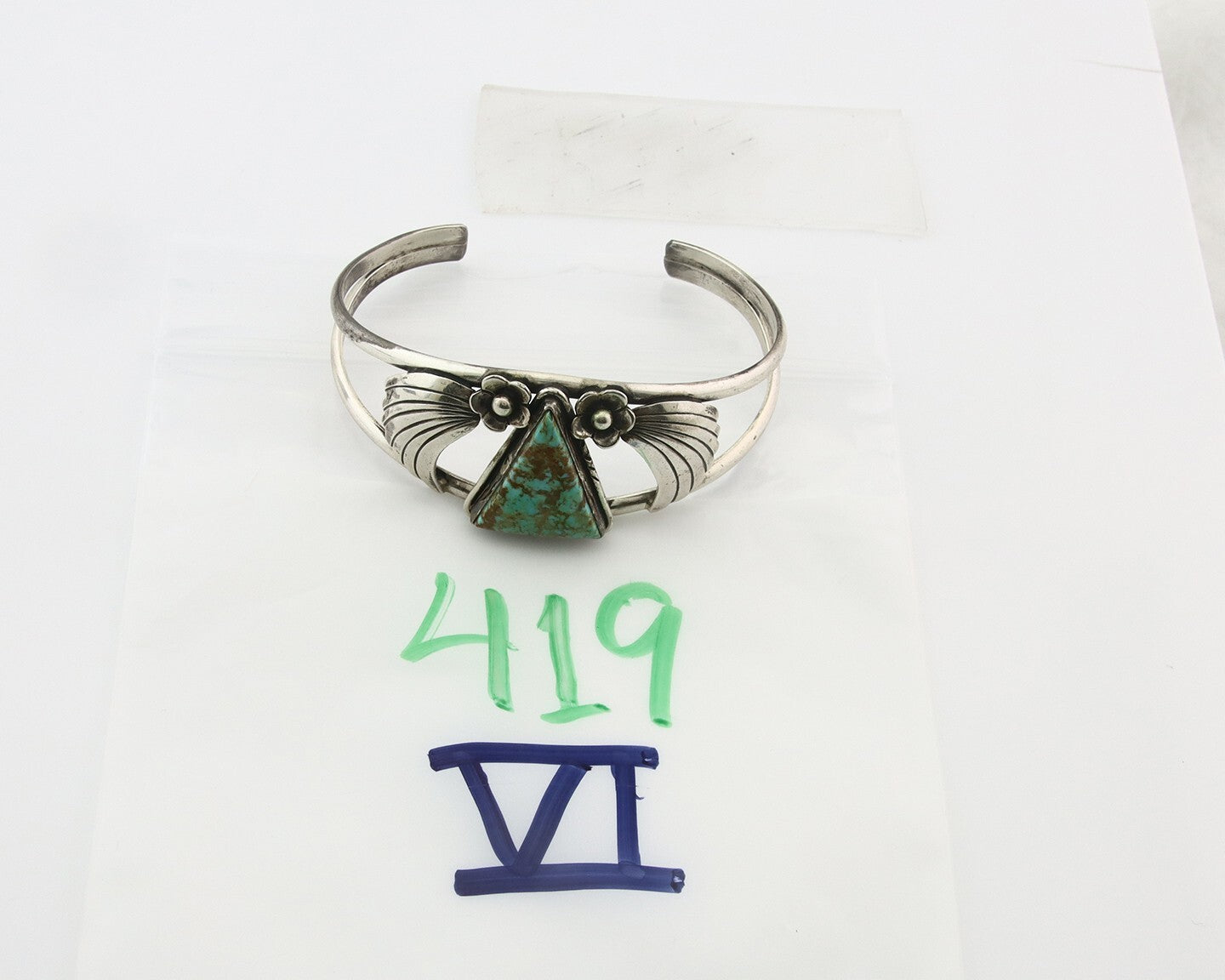 Vintage Navajo Bracelet 925 Silver Turquoise Handmade Authentic Native Artist