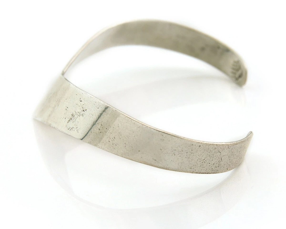 Navajo Cuff Bracelet 925 Sterling Silver Vintage Handmade Signed RainCloud