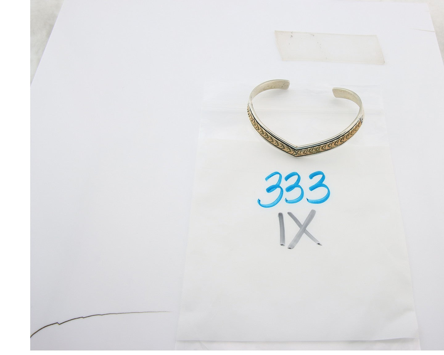 Navajo Cuff Bracelet Sterling Silver & Gold Vintage Signed RL