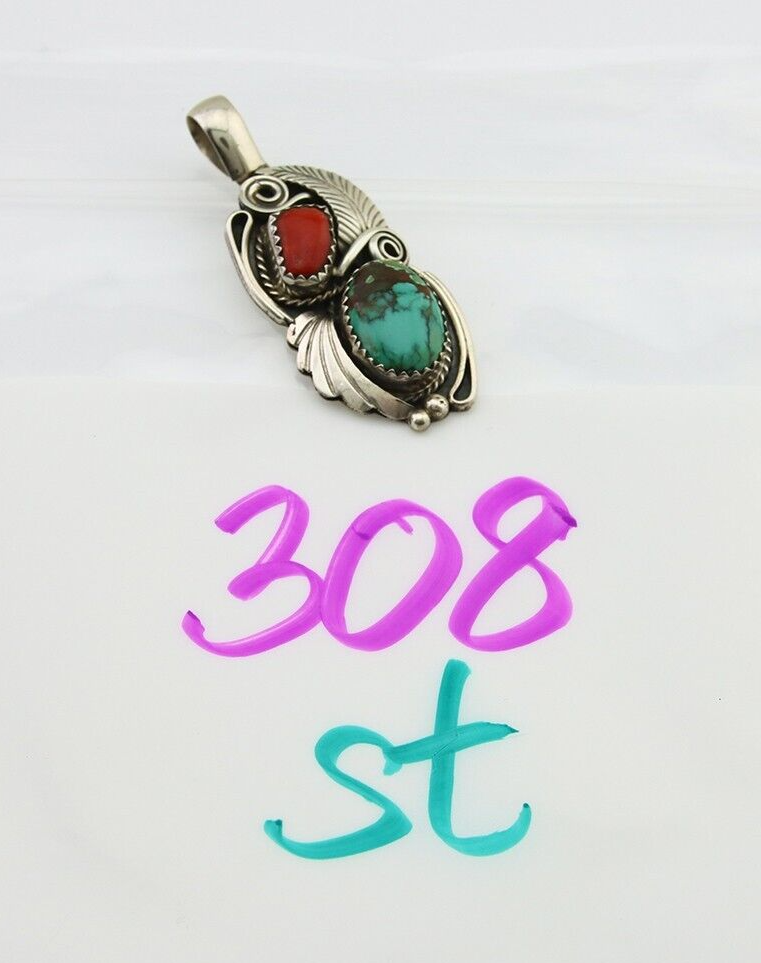 Navajo Necklace 925 Silver Spiderweb Turquoise Artist Signed Justin Morris C80s