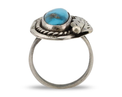 Navajo Handmade Ring 925 Silver Turquoise Native American Artist C.80's