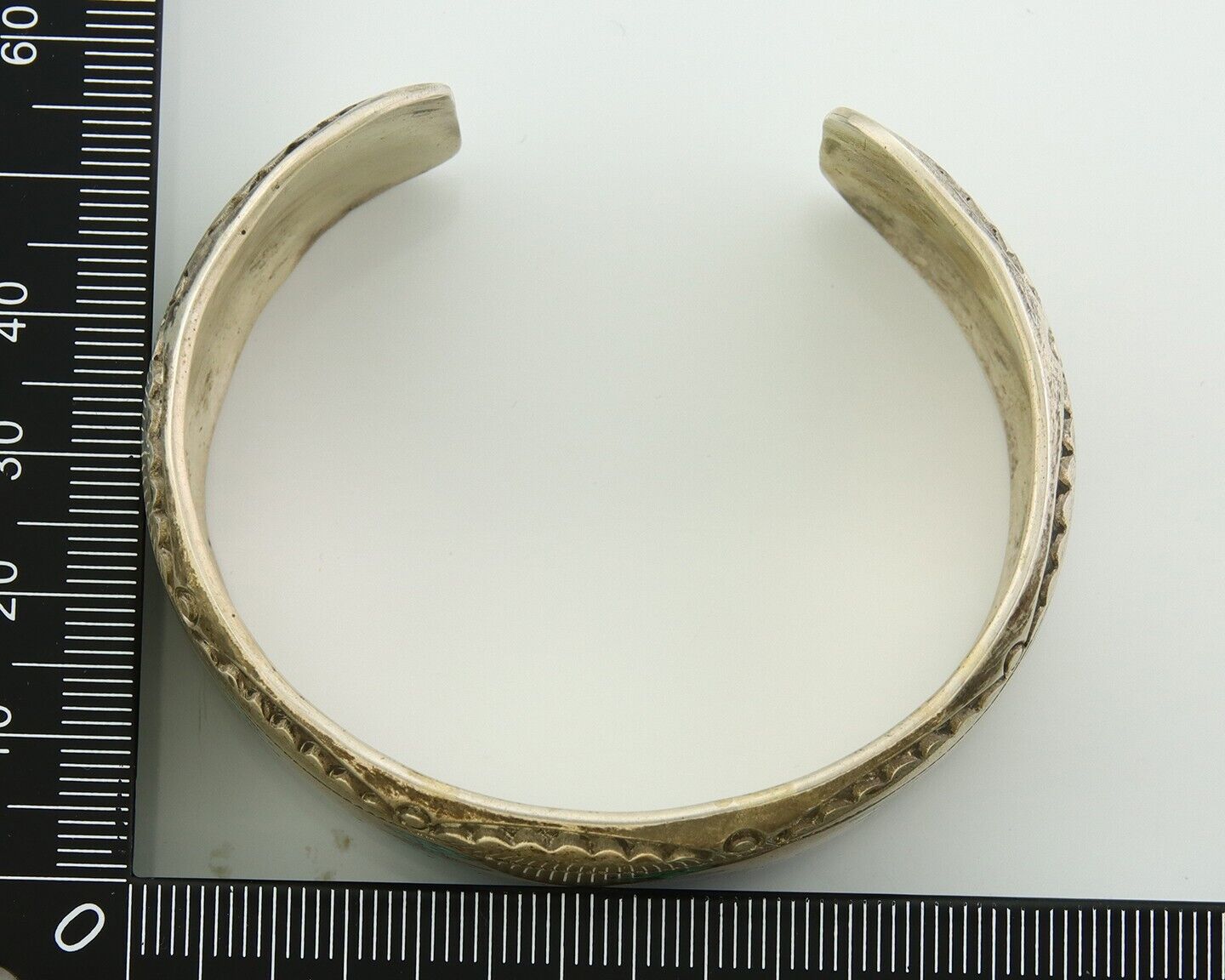 Navajo Bracelet 925 Silver Inlaid Coral & Turquoise Cuff Artist Signed LB C.80's