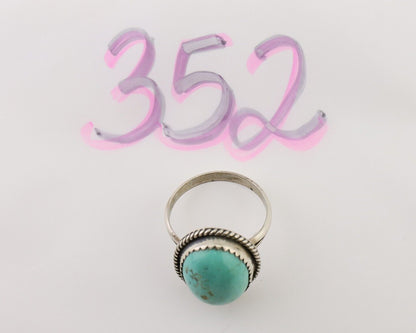 Navajo Handmade Ring 925 Silver Turquoise Native American Artist C.80's