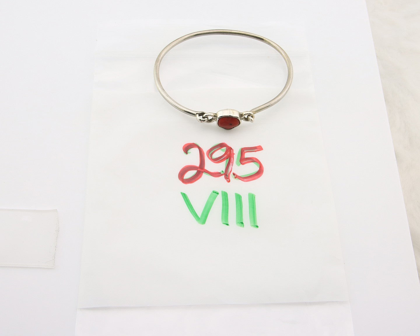 Navajo Bracelet Sterling Silver Natural Red Coral Artist Signed Sunrise