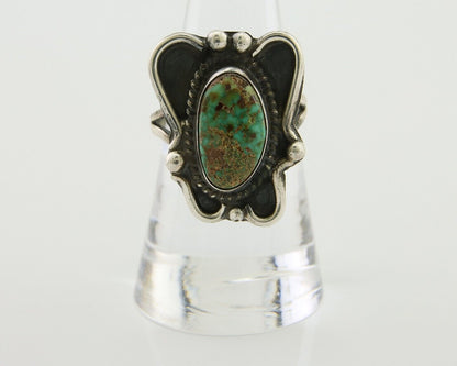 Navajo Handmade Ring 925 Silver Turquoise Native Artist C.80's