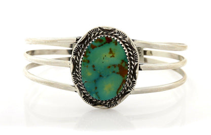 VTG Navajo Signed Begay .925 Silver & Royston Turquoise Cuff