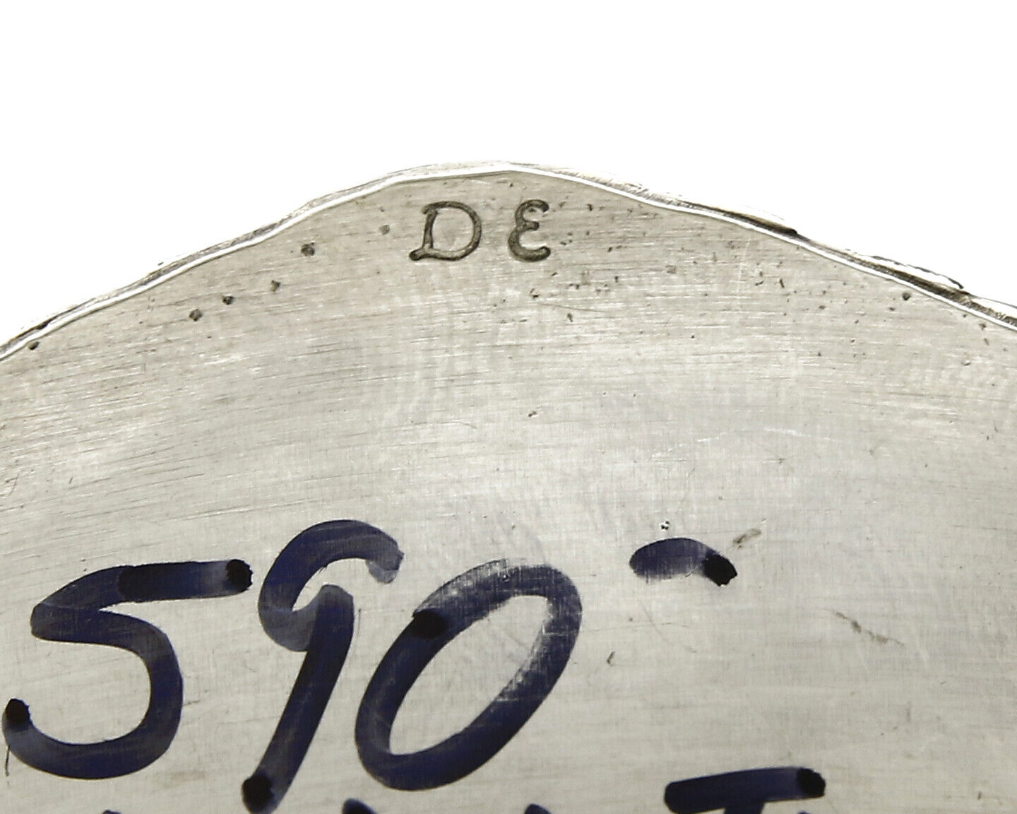 Navajo Bracelet .925 Silver Spiderweb Turquoise Bangle Signed DE Circa 1980's