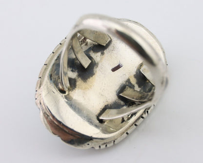 Navajo Ring 925 Silver Sleeping Beauty Turquoise Native Artist C.80's