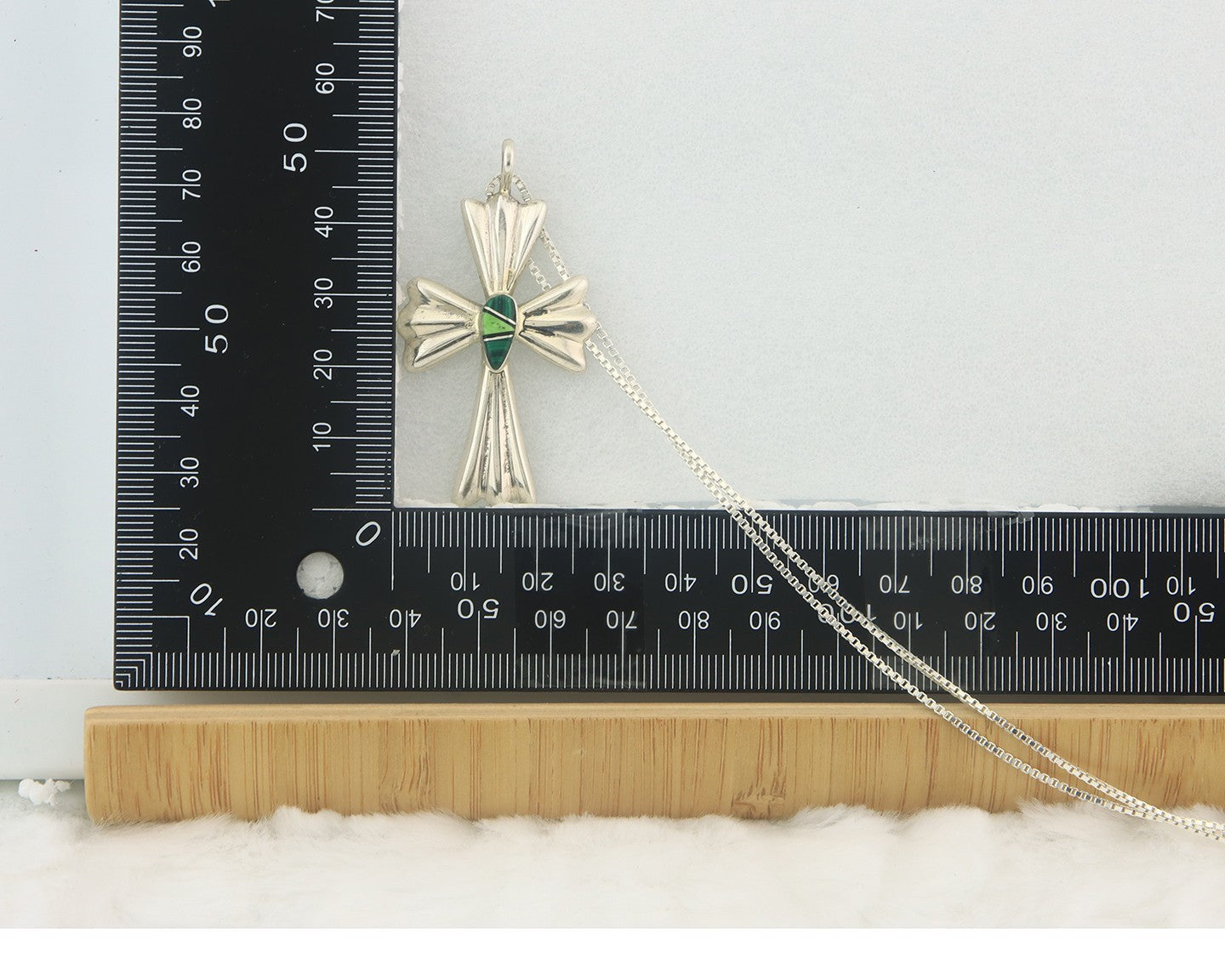 Navajo Cross Necklace Sterling Silver Authentic Natural Gemstones Signed M