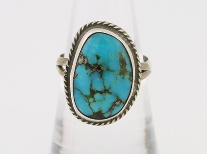 Navajo Handmade Ring 925 Silver Turquoise Native American Artist C.80's