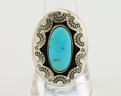 Navajo Handmade Ring 925 Silver Natural Arizona Signed M Horse C.80's