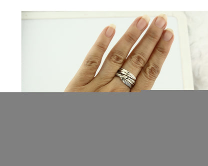 Vintage Navajo Ring Sterling Silver Authentic Traditional Signed H Mace Size 7.5