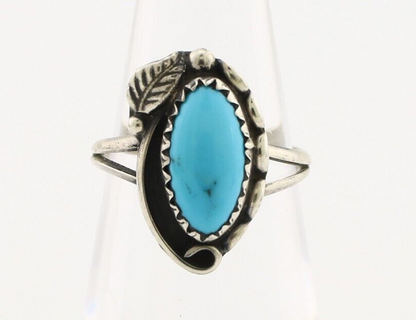 Navajo Ring 925 Silver Turquoise Artist Signed SkyStone Creations C.80's