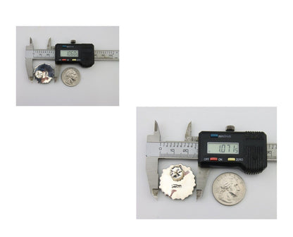 Navajo Petit Point Earrings 925 Silver Turquoise Signed Benson Yazzie C.80's